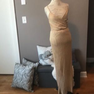 Gold, sparkly dress
